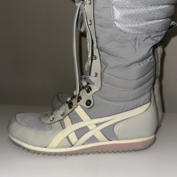 Onitsuka Tiger Women's Boots Light Powder Blue & Cream Lace Up Size 7.5 - Picture 5 of 11